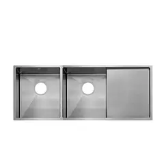 XM - Lavadero de Cocina 2 Pozas con Escurridor Gris ULD03-12050