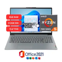 LENOVO - Laptop Ryzen 5-7520U 15.6" 512GB SSD 8GB RAM Win11 + Office 2021