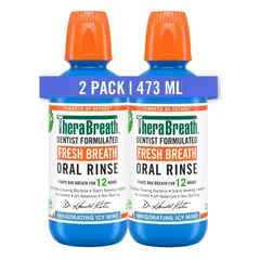 THERABREATH - Icy Mint Enjuague Bucal Sin Alcohol 2x473ml