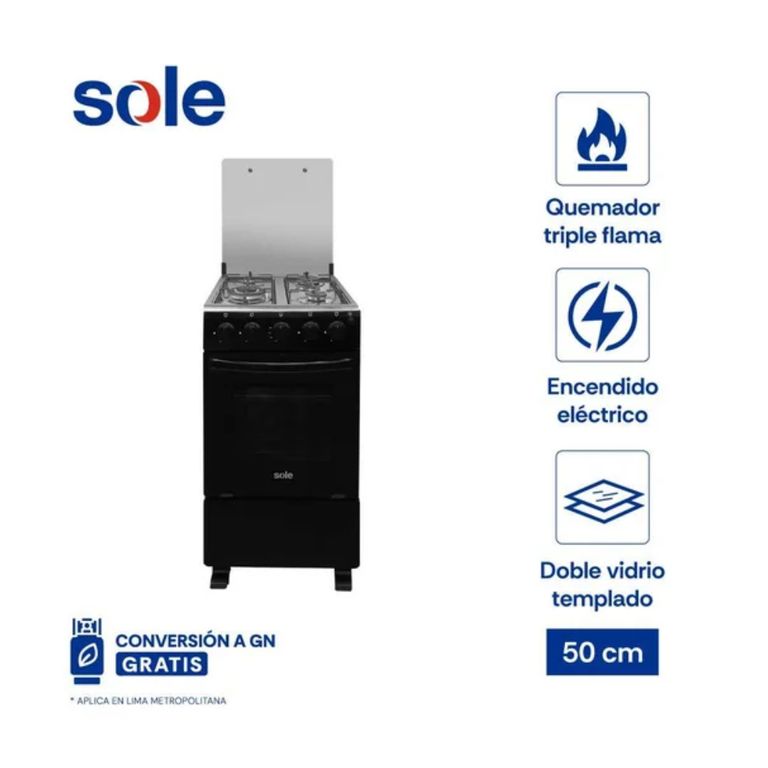 Cocina a Gas COSOL042 de Acero Inoxidable con Encendido Eléctrico