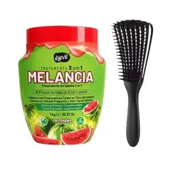 HAIRDO - Tratamiento 3 en 1 Melancia para Cabellos Secos 1kg + Peine Definidor - Eleve