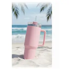 GENERICO - Termo tomatodo 1200ml Térmico ConTapa Rosca Acero Inoxidable Rosado