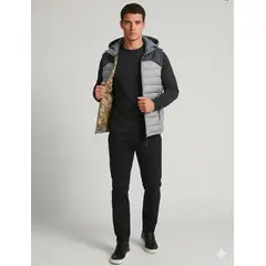 GENERICO - Chaleco Acolchado Hombre Sin Mangas Impermeable Ligera para Invierno