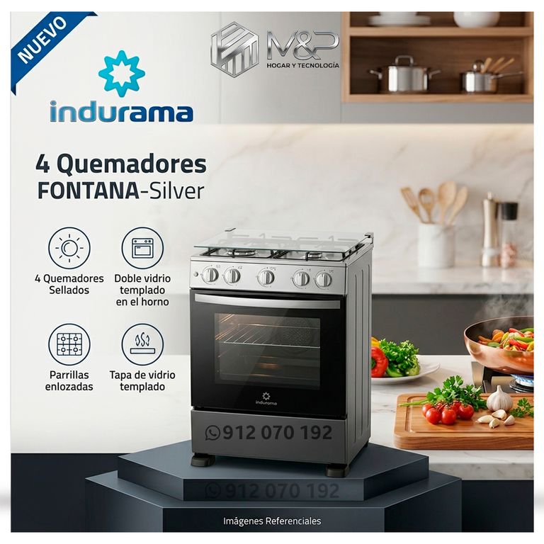 Cocina de 4 Hornillas Fontana - Modelo Nuevo