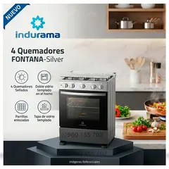 INDURAMA - Cocina de 4 Hornillas Fontana - Modelo Nuevo