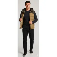 GENERICO - Chaleco Acolchado Hombre Sin Mangas Impermeable Ligera para Invierno