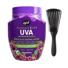 HAIRDO - Tratamiento 3 en 1 Uva Restaurador Capilar + Peine Definidor - Eleve