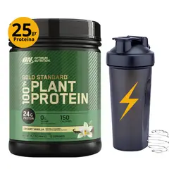 Optimum Nutrition - Proteina Vegana 100% Plant Gold Standard 1lb Vainilla con shaker