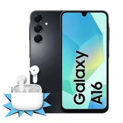 SAMSUNG - Combo Celular Galaxy A16 128GB Negro + Audífonos Honor Choice X7E Active Blanco