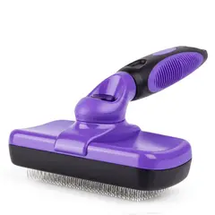 IMPORTADO MC - Cepillo para Perros y Gatos Removedor de Pelo Corto y Largo con Cerdas Retráctiles Color Púrpura