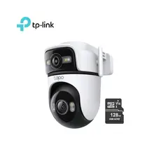 TP LINK - Cámara de Seguridad Tapo C545D 2K 3MP + Micro SD 128GB WiFi Exterior Dual Lente IP66 con Seguimiento IA