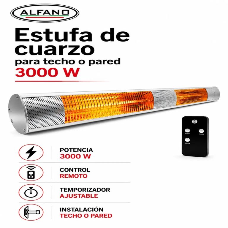Estufa de cuarzo para techo o pared 3000 W