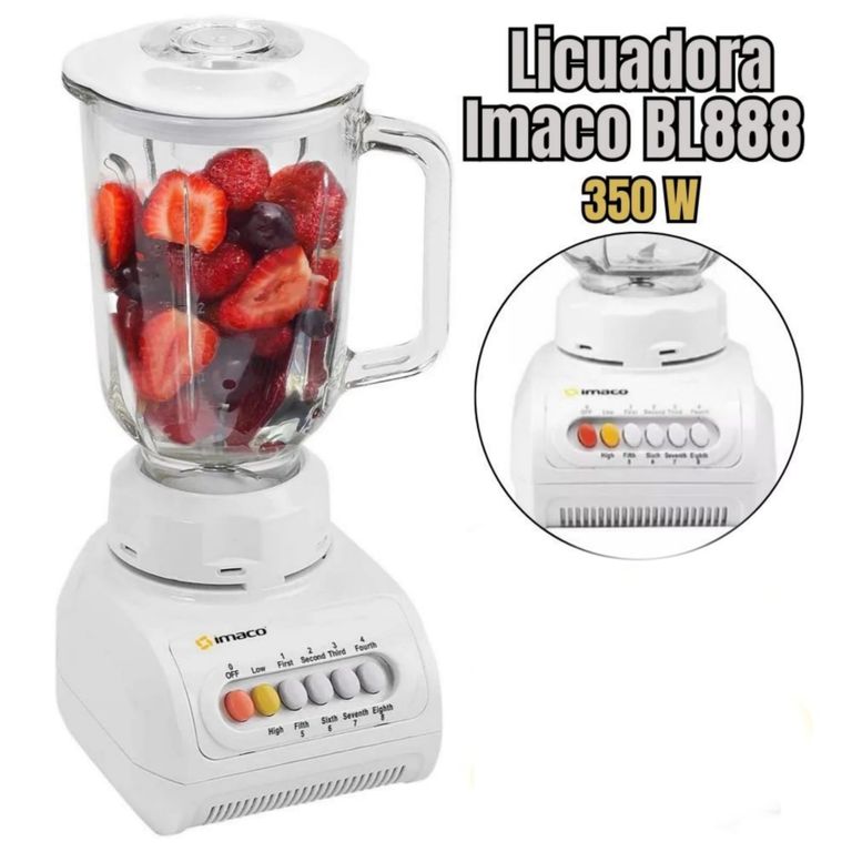 Licuadora vaso de Vidrio BL888 - Blanco