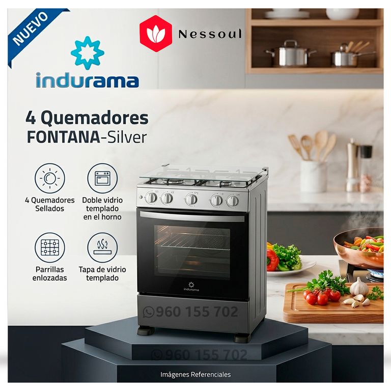 Cocina de 4 Hornillas Fontana - Modelo Nuevo