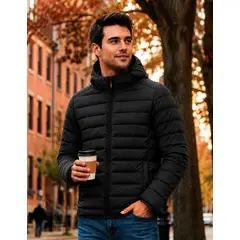 GENERICO - Casaca cortaviento acolchado para Hombre para Invierno