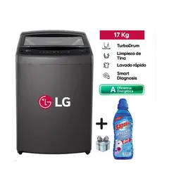 LG - Lavadora 17 Kilos Turbo Drum WT17BVTB + Detergente Líquido Sapolio 1 LITRO
