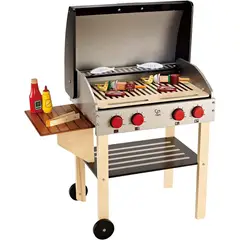 HAPE - Parrilla BBQ gourmet de madera con accesorios 22 piezas Play Essentials