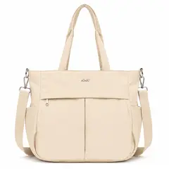 KELLER - Bolso para Mujer Impermeable con Gran Capacidad y Correa Ajustable Crema CT2