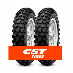 CST - PACK 2 Llantas De Moto Scooter 3.50-10 DOBLE PROPOSITO Uso Sin Camara