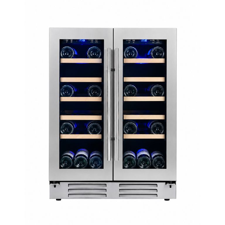 VINERA PARA 40 BOTELLAS DOBLE TEMPERATURA - ACERO