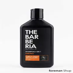 THE BARBERIA - Shampoo 4 en 1 Energy 300 ml – Cabello, Cuerpo, Rostro y Barba