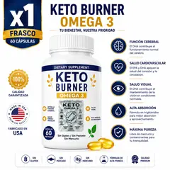 KETO CAPS - Omega 3 KetoBurner 60 Promocion X1 NEW ( Sin Pescado, Sin Gluten y Sin Mercurio )