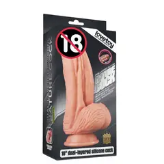 LOVETOY - Consolador de Silicona con Ventosa - 24.5cm Largo, 17cm Insertables - Grosor 6.5cm