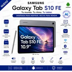 SAMSUNG - Tablet Galaxy Tab S10 FE 10.9" WUXGA+ 12GB RAM 256GB Wi-Fi Gris SM-X520 Android 15