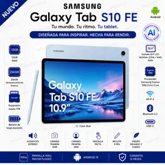 SAMSUNG - Tablet Galaxy Tab S10 FE 10.9" WUXGA+ 12GB RAM 256GB Wi-Fi azul SM-X520 Android 15
