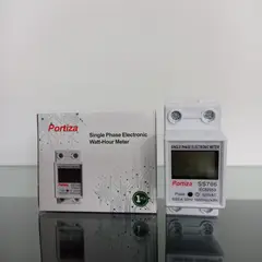 GENERICO - MEDIDOR DE RIEL DIGITAL MONOFÁSICO 2 HILOS - PORTIZA