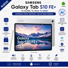 SAMSUNG - Tablet Galaxy Tab S10 FE plus 13.1" 12GB RAM 256GB Wi-Fi Silver SM-X620 Android 15