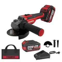 RANKOR - Amoladora Inalámbrica 5 20V 2Bat 4Ah Brushless