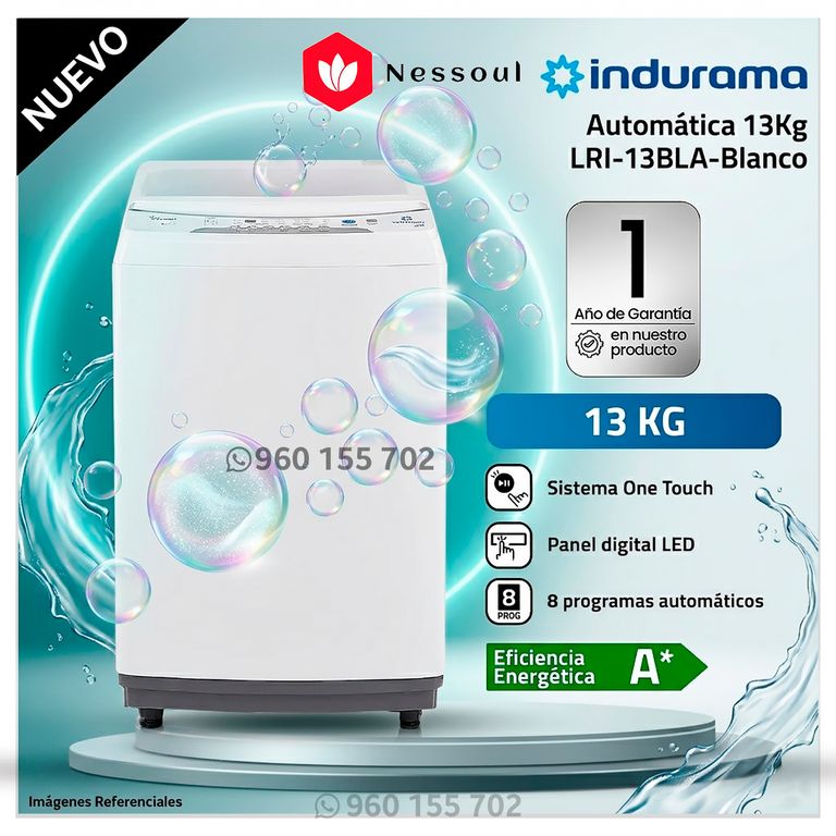 Lavadora 13kg Carga Superior LRI-13BLA Blanco - Modelo Nuevo
