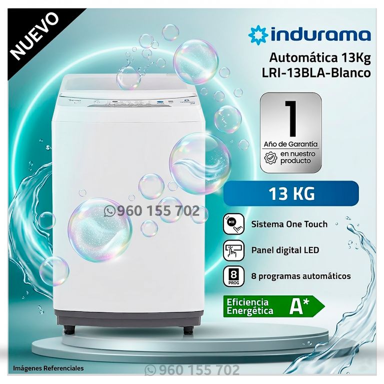 Lavadora 13kg Carga Superior LRI-13BLA Blanco - Modelo Nuevo
