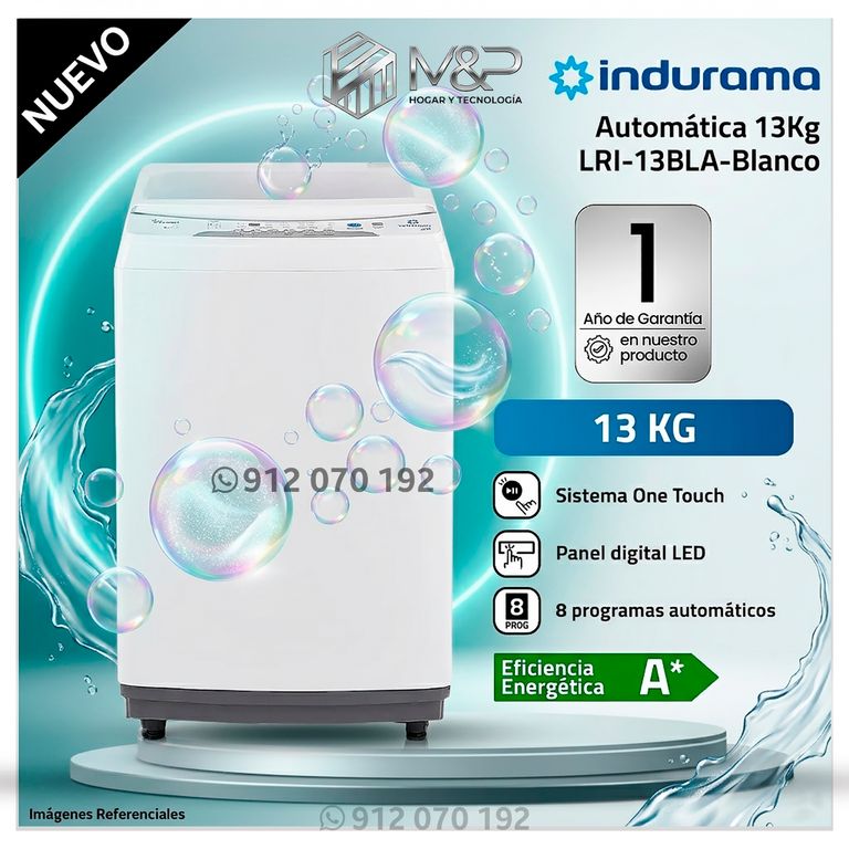 Lavadora 13kg Carga Superior LRI-13BLA Blanco - Modelo Nuevo