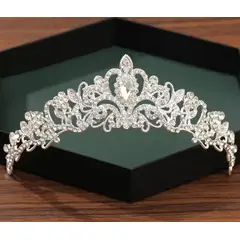 ARELYS - Tiara Corona Nña Clásica para Graduaciones Cumpleaños Plateado