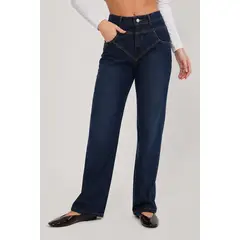 BANATY - PANTALON DENIM RECTO SEMI ENTALLADO VICTORIA