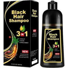 SM - Shampoo Tinte Para El Cabello 3 en 1 NEGRO - 500 ml