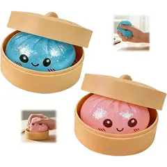 TIOZONEY - 2PCS Squishy De Dumpling Antiestrés Diversion Niños