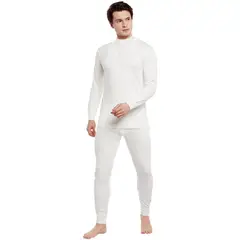 GENERICO - Conjunto Calentador para Hombre cafarena cuello alto color blanco