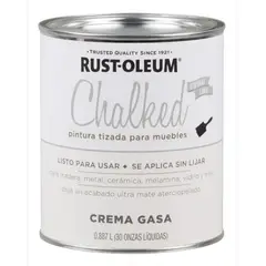 RUST OLEUM - CHALKED PINTURA BROCHABLE CREMA GASA 0,887LT