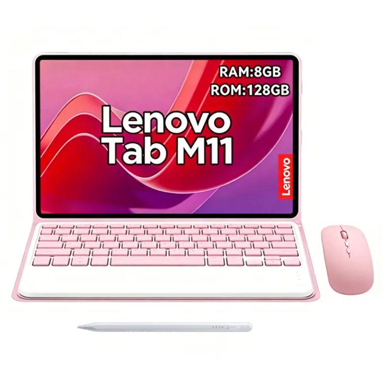 Tablet M11 8GB+128GB WiFi + Mouse + Teclado Rosa + Lápiz ópt