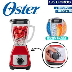 OSTER - LICUADORA 2 VELOCIDADES COLOR ROJO MOD BLSTKAG-RRD