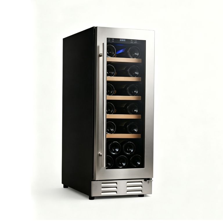 VINERA PARA 20 BOTELLAS KSW201TWISS ACERO - 1 PUERTA