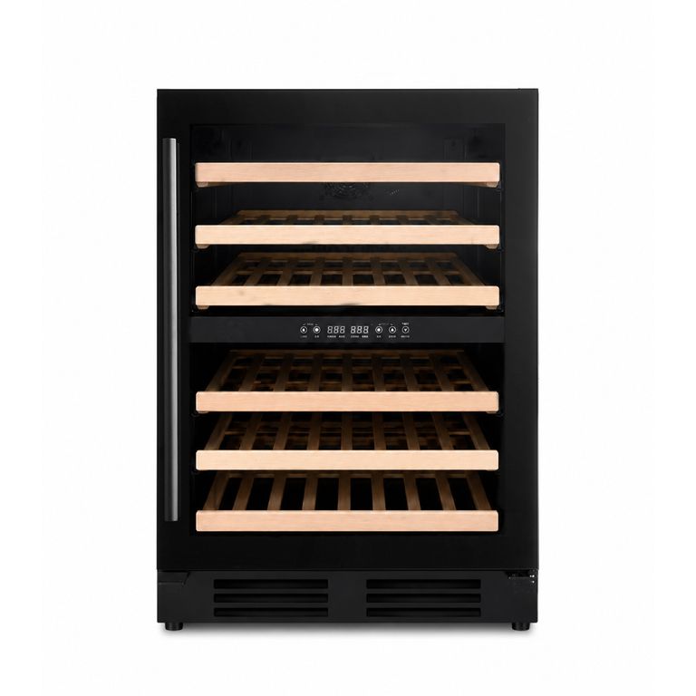 VINERA PARA 46 BOTELLAS KSW462TWIBL VIDRIO NEGRO - 1 PUERTA - DOBLE TEMPERATURA