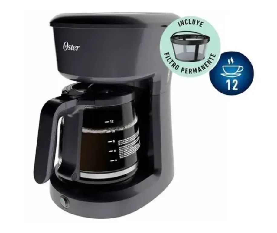 Cafetera BVSTDCS12B-053 Negra 12 Tazas Programable con Filtro Permanente