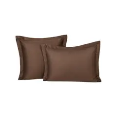 ARLIN TEXTIL - Funda De Almohada 150 Hilos Algodón Confort / Marrón Arlin Queen