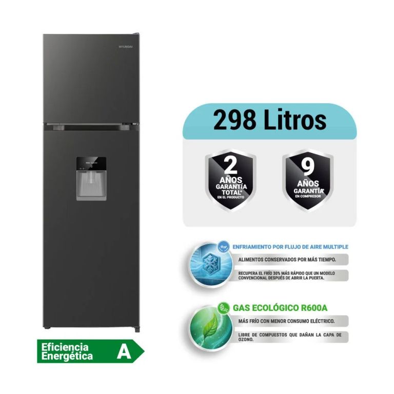 Refrigeradora 298LT Bottom Freezer HYRF302NF Negro