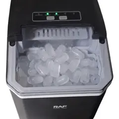 GENERICO - Máquina Fabricadora de Hielo RAF 12 Kilos 1.2 Litros R0302 Color Negro Limpieza Automática