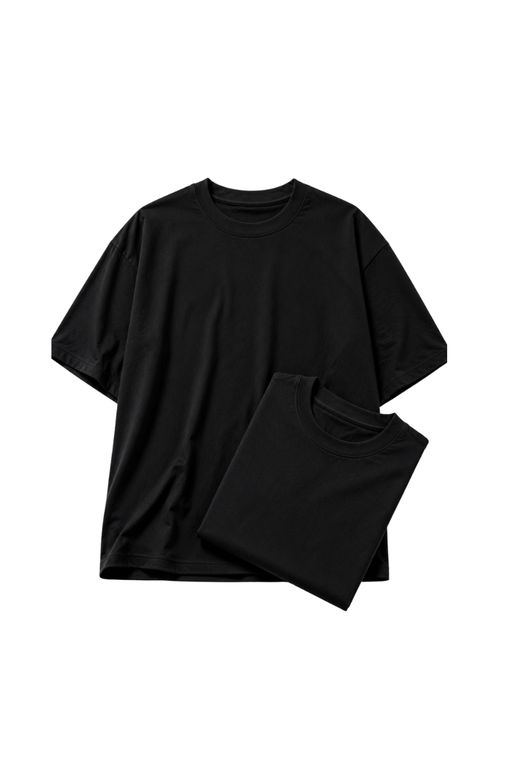 DUOPACK POLOS OVERSIZE BASICO NEGRO